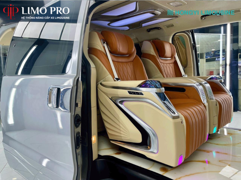 Độ ghế Limousine Crystal 5.0 có tính năng massage khí nén