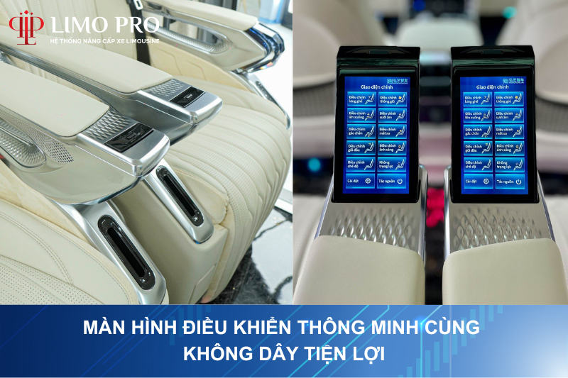 Màn hình điều khiển thông minh cùng sạc không dây tiện lợi