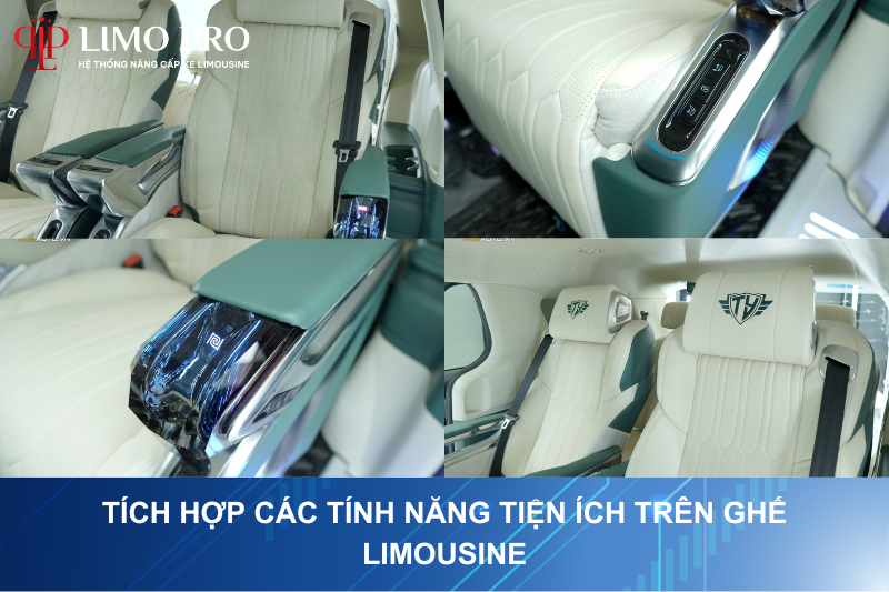 Tích hợp các tính năng tiện ích trên ghế limousine