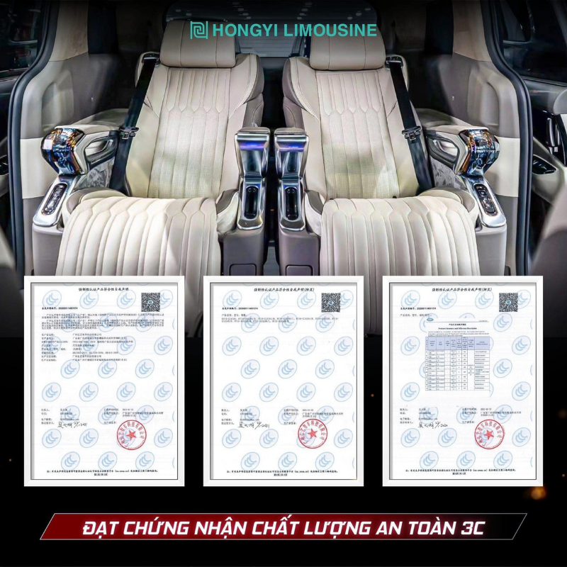 Ghế Limousine HongYi được chứng nhận an toàn 3C