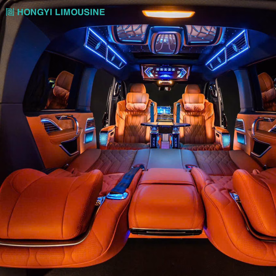 Limousine Hongyi Crystal 6.0 5 khoang hành khách sang trọng