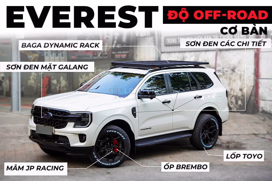 Kiểu độ Off-road mạnh mẽ độ xe Ford Everest Titanium 2025