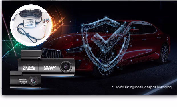 Camera hành trình vietmap - Ghi hình đỗ xe
