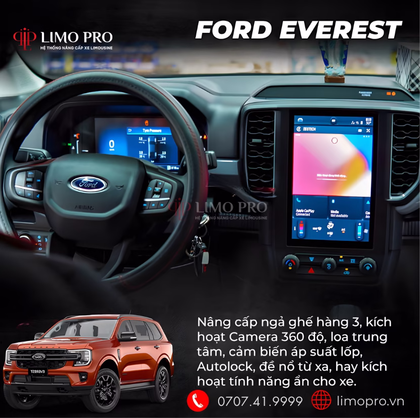 Độ Xe Ford Everest Chính Hãng – Nâng Cấp Tính Năng Cao Cấp, An Toàn
