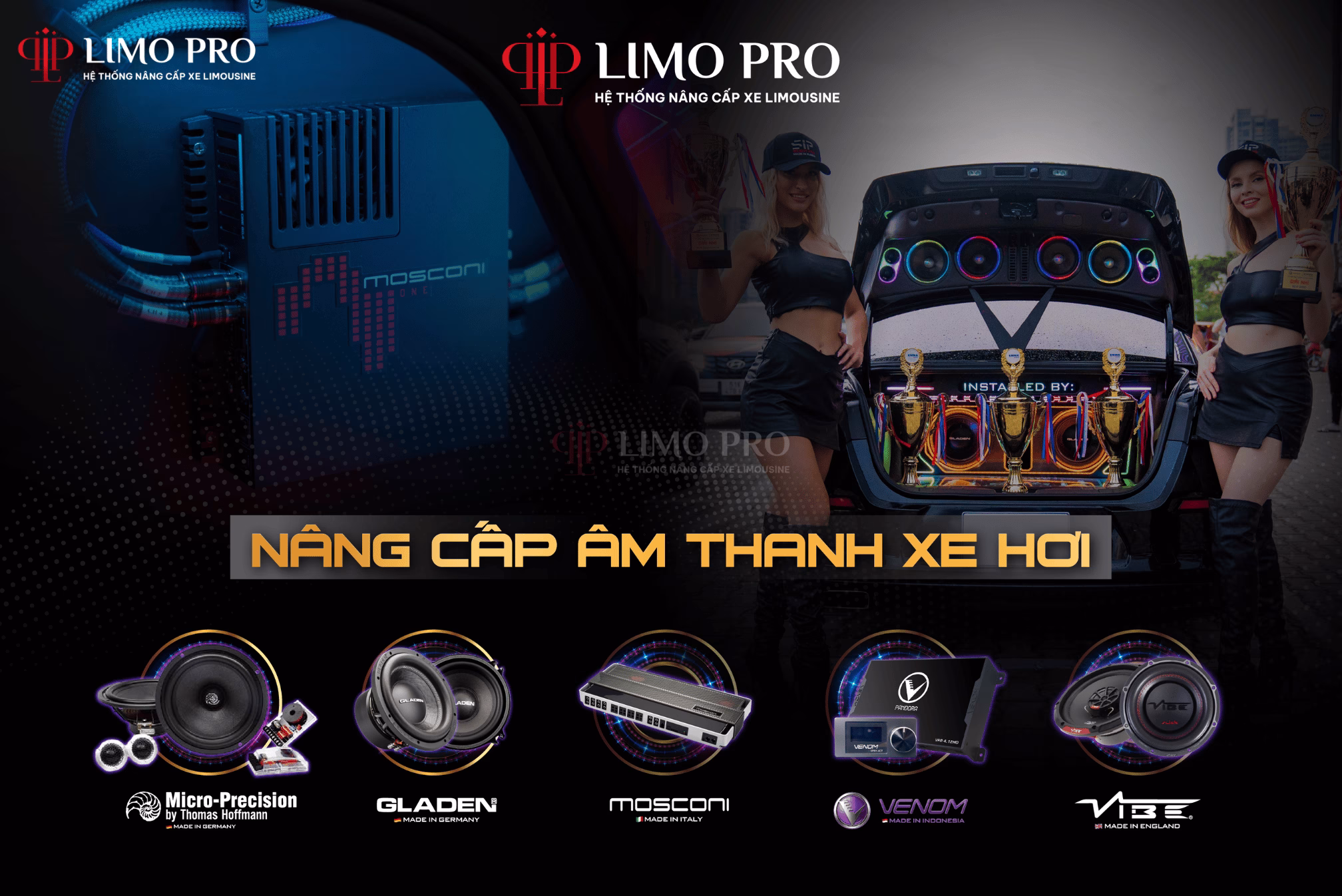 Địa chỉ độ âm thanh xe hơi chính hãng uy tín tại Hà Nội 8 Limo Pro - địa chỉ độ âm thanh xe hơi chính hãng hàng đầu tại Hà Nội